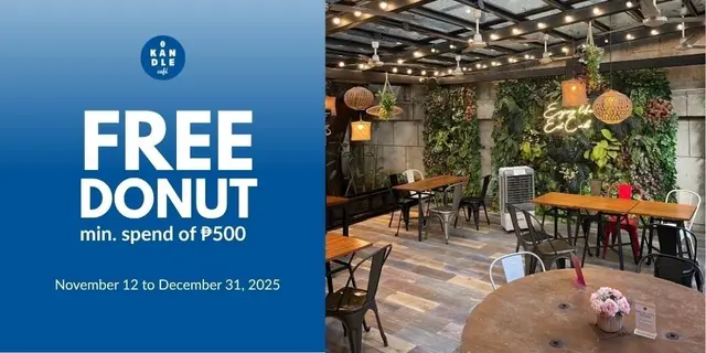 Free donut with Min. Spend of Php500